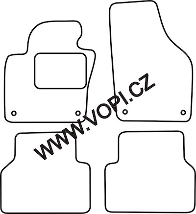 Autokoberce Volkswagen Tiguan 2007 - 2016 Royalfit (4956)